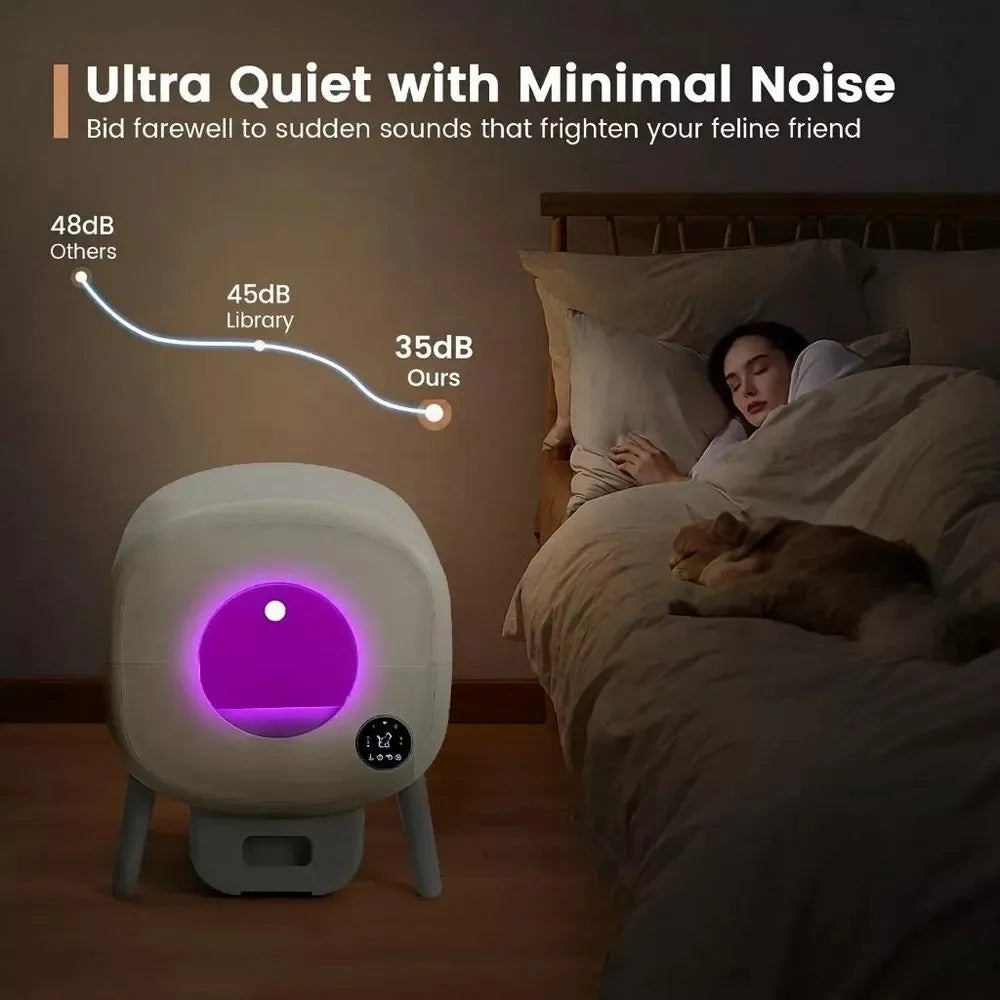 Self Cleaning Cat Litter Box Automatic With App Control And Safety