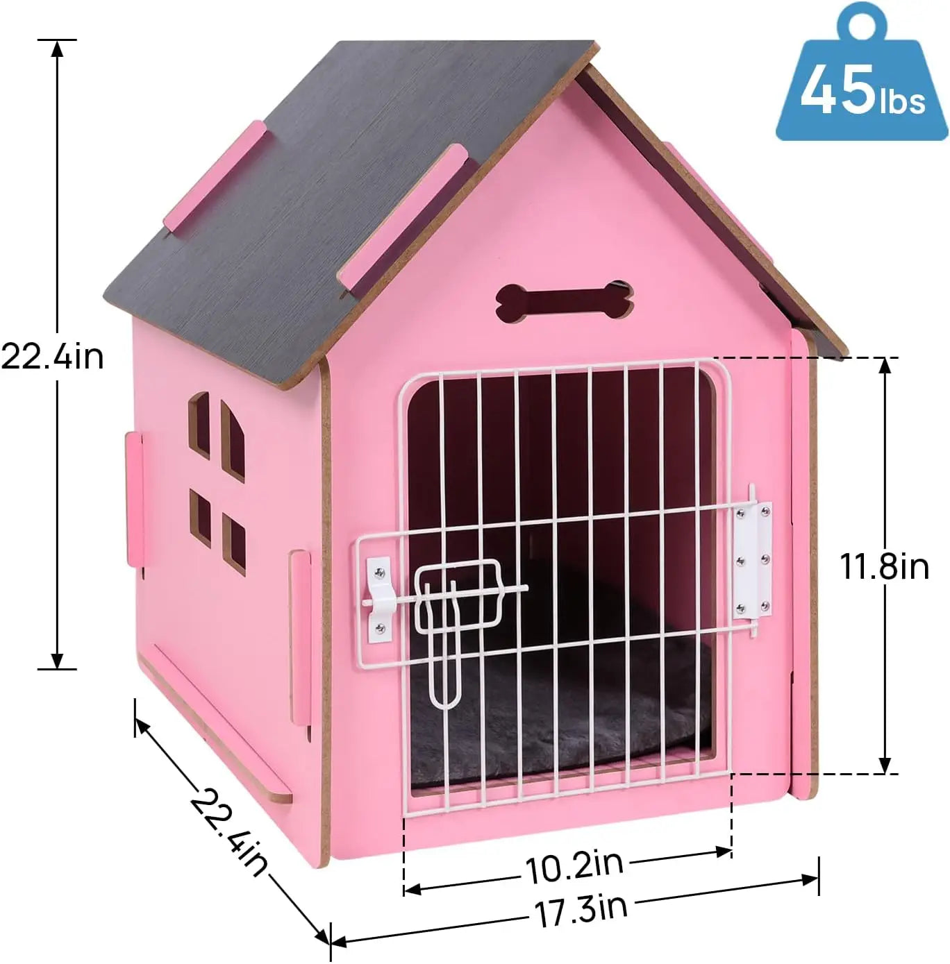 Cozy Wooden Indoor Pet House for Small Pets with Vents