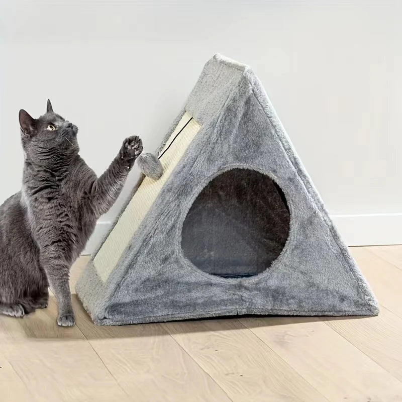 NONECN Cat Bed With Plush Toy Ball Scratching Board