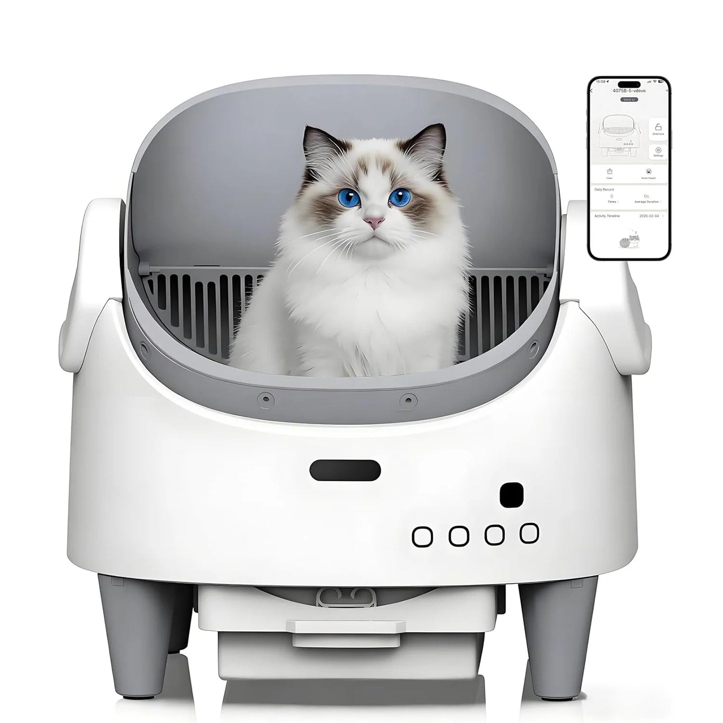 Hifiss Smart Automatic Cat Litter Box With WiFi App Control