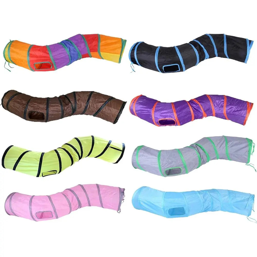 Cat Tunnel Indoor Interactive Crinkle Rainbow Play Tunnel For Cats