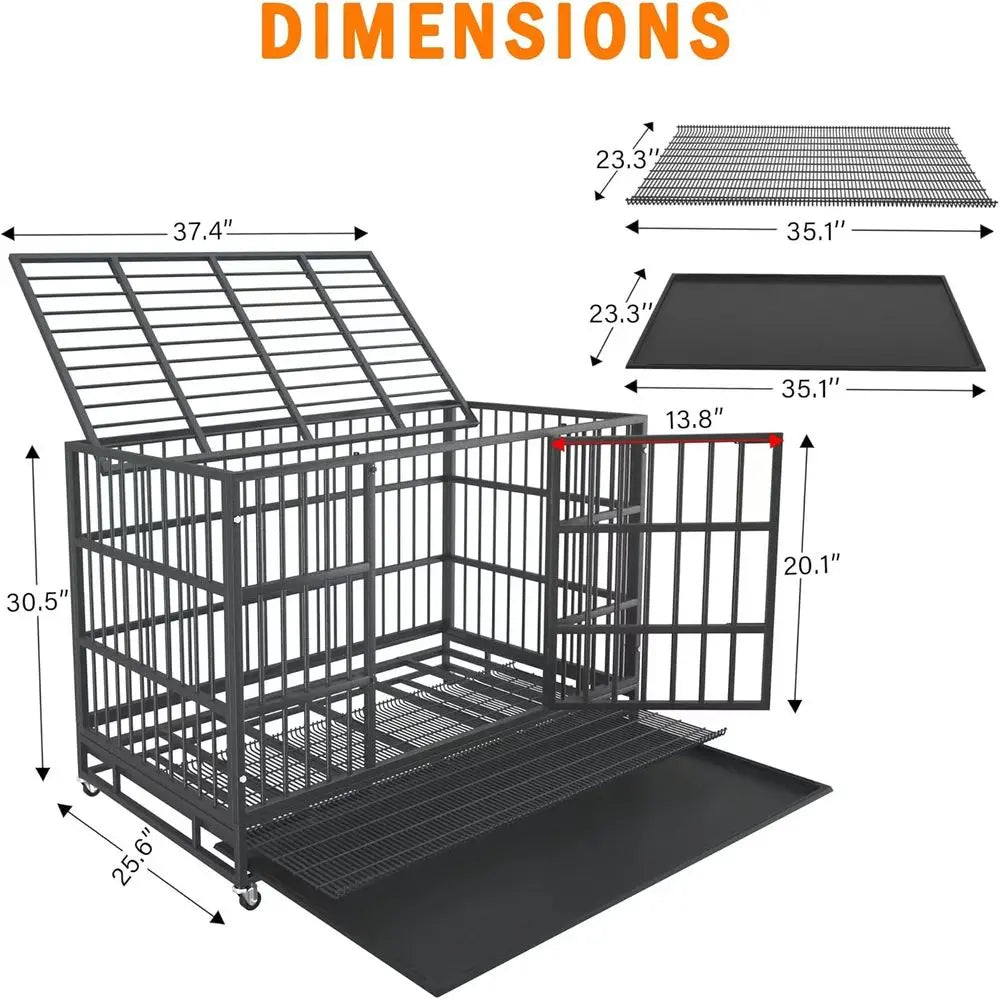 Heavy Duty Indestructible Escape Proof Dog Crate For Large Dogs