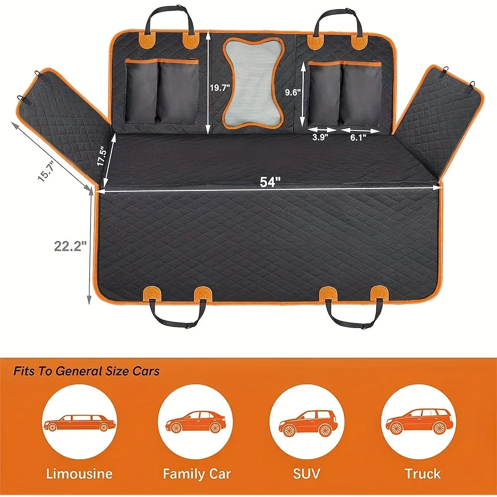 NONECN Waterproof Dog Car Seat Cover Hammock 600D Heavy Duty