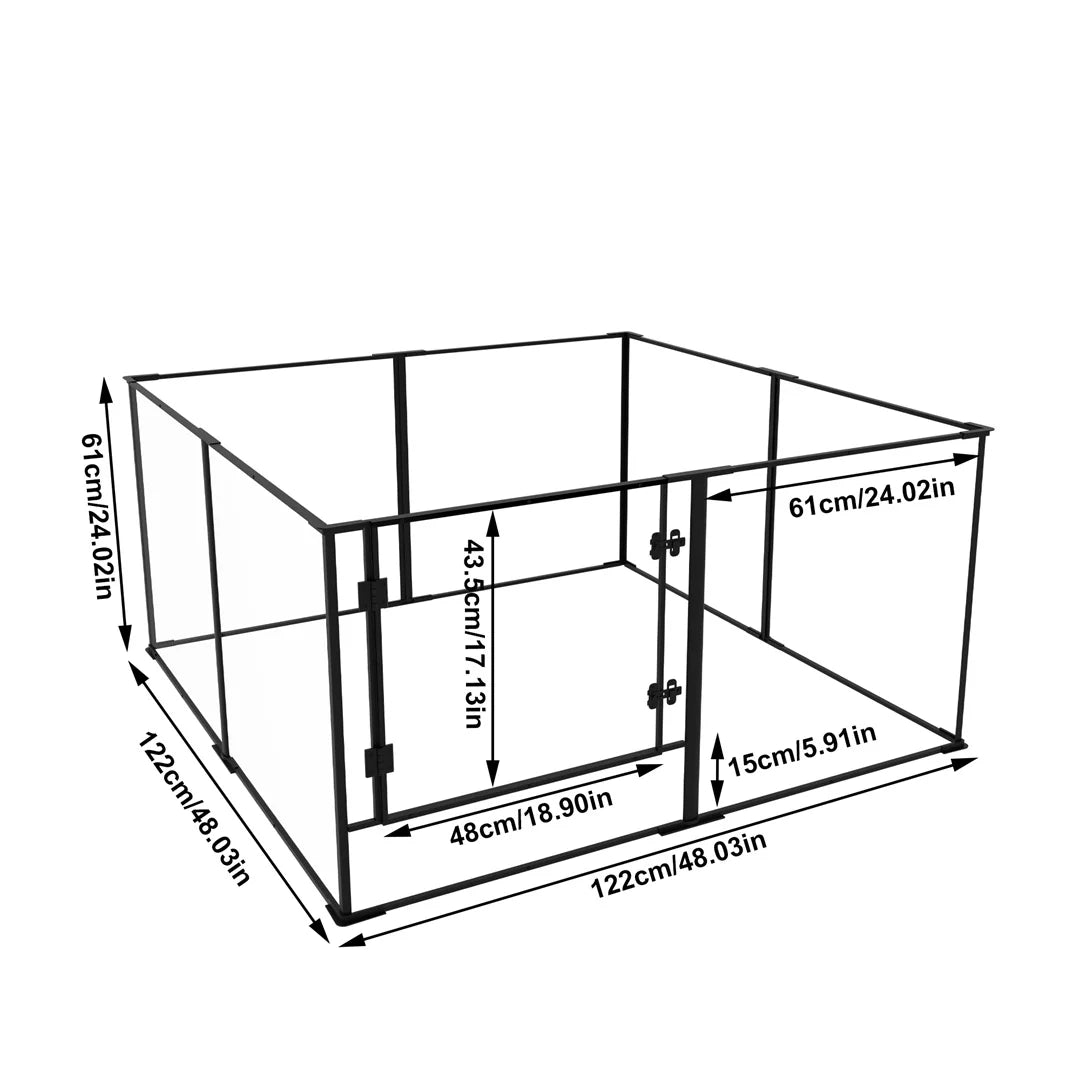Bingopaw Acrylic Dog Playpen Indoor Exercise Fence