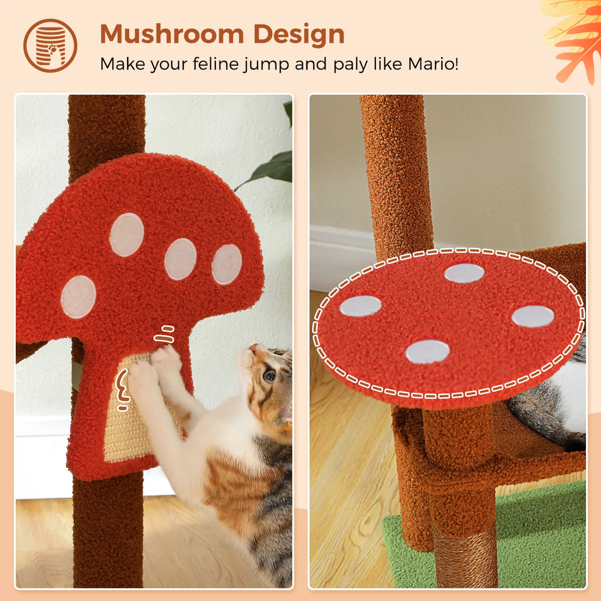 Pawz Road Multilevel Cat Tree With Hammock And Scratching Posts