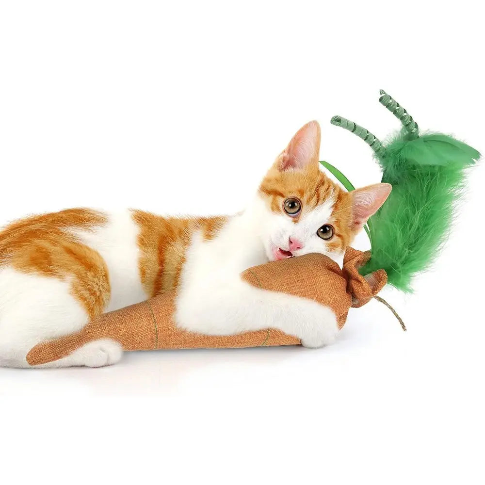 Karrot Crinkle Kicker Catnip Cat Toy For Curious Cats