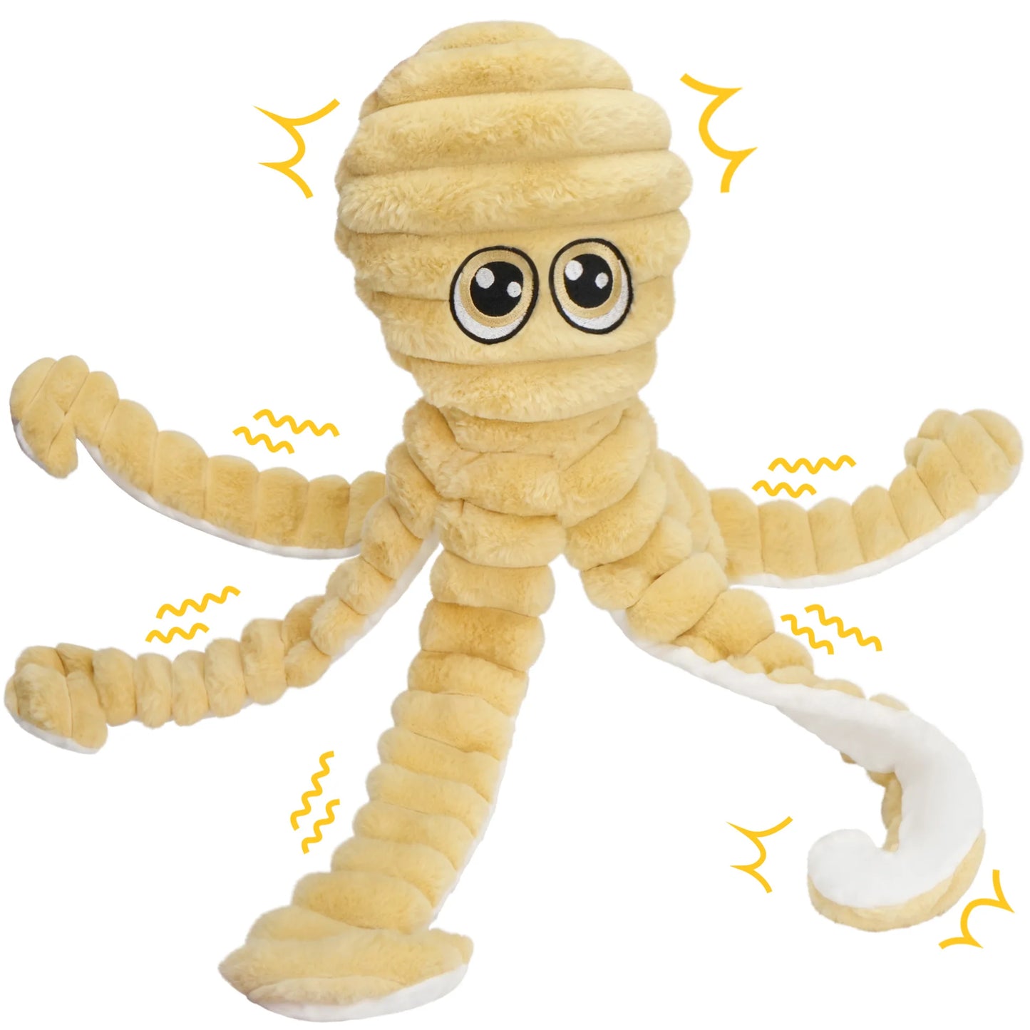 Octopus Design Plush Squeaky Dog Chew Toy for Small Dogs
