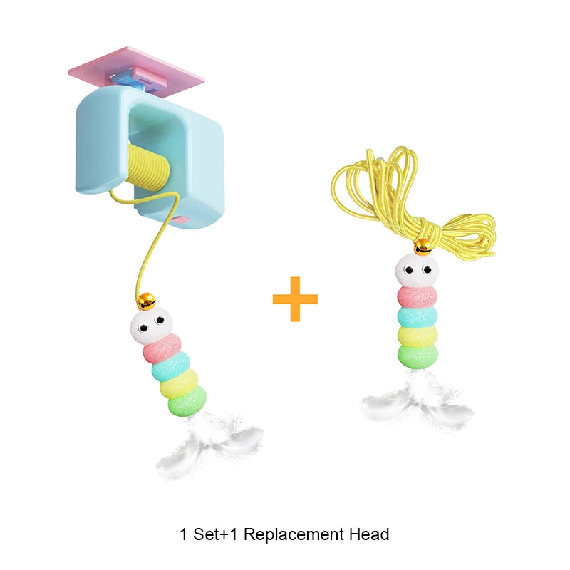 Booteely Cat Toy Swing Sticky Disc With Bell Teasing Rope