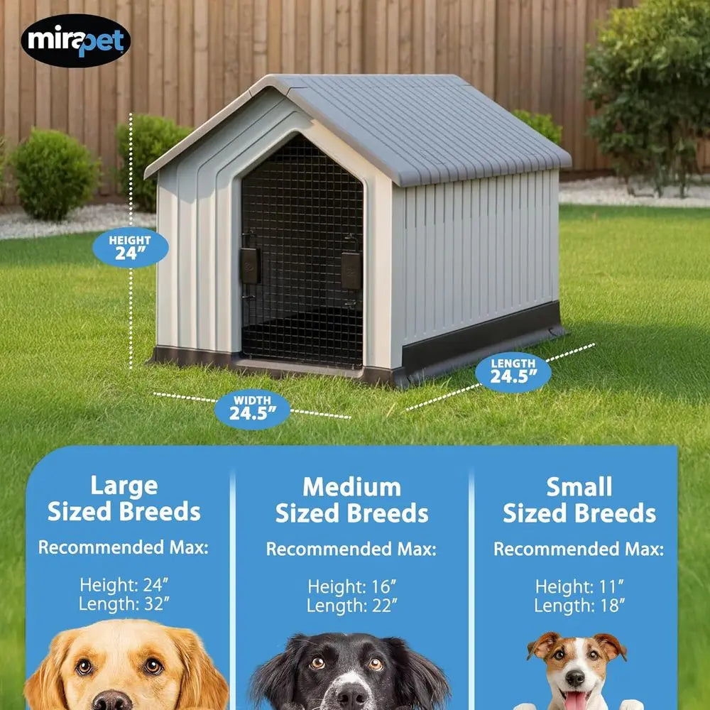 Durable Waterproof Plastic Dog House For Indoor Outdoor