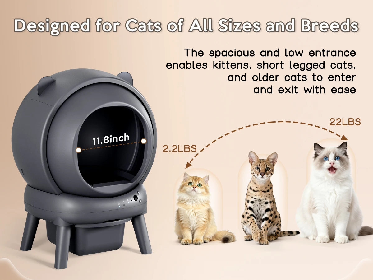 Self Cleaning Litter Box With Infrared And Weight Sensor