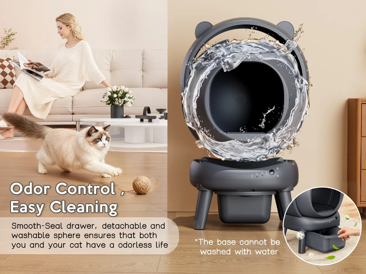 Self Cleaning Litter Box With Infrared And Weight Sensor