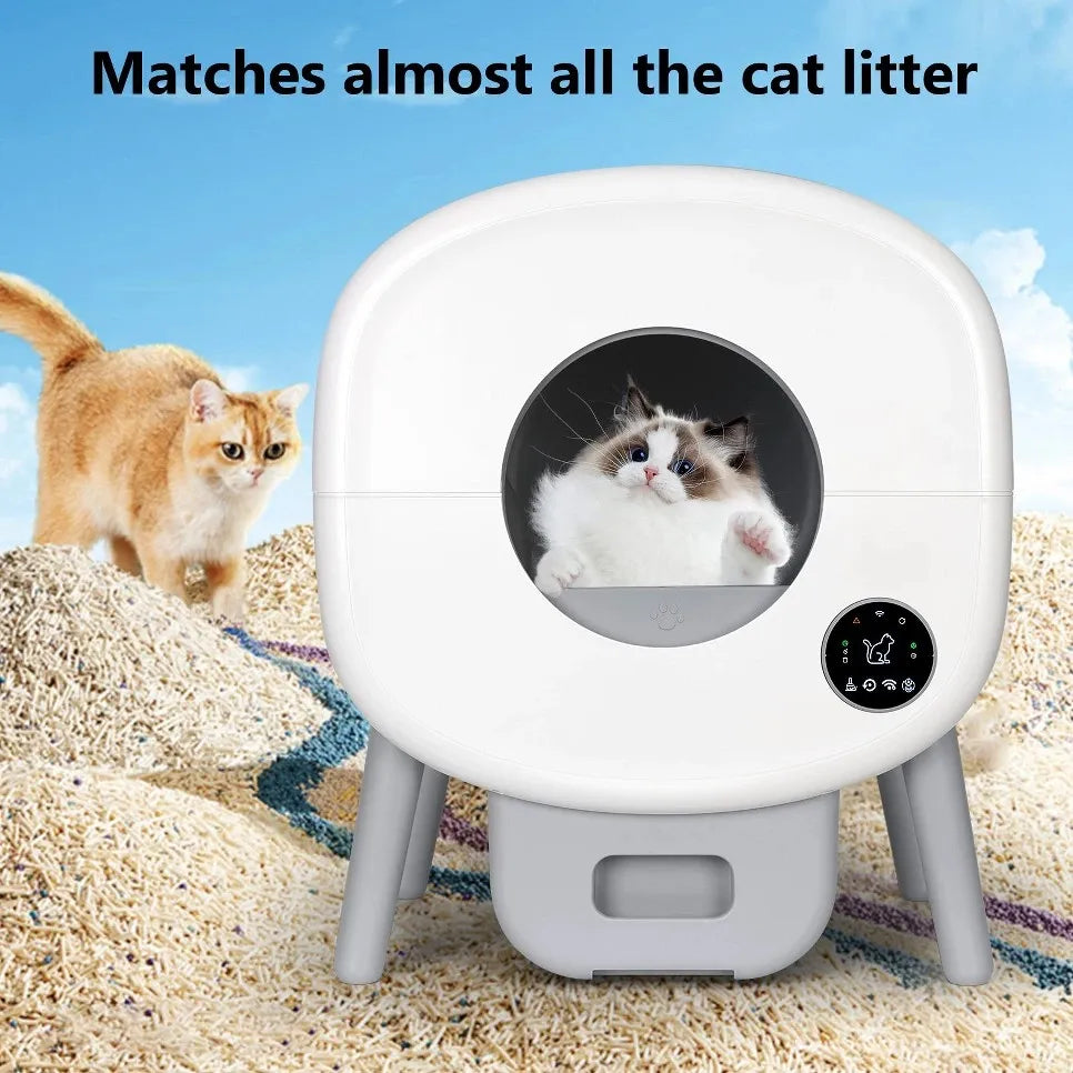 Self Cleaning Cat Litter Box Automatic With App Control And Safety