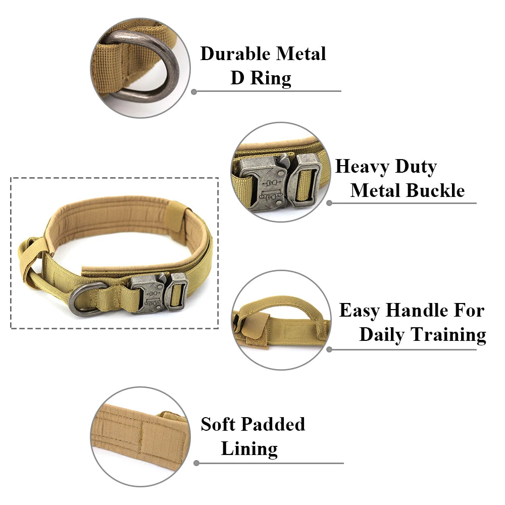PETRAVEL Dog Training Collar Tactical Leash Set With Control Handle