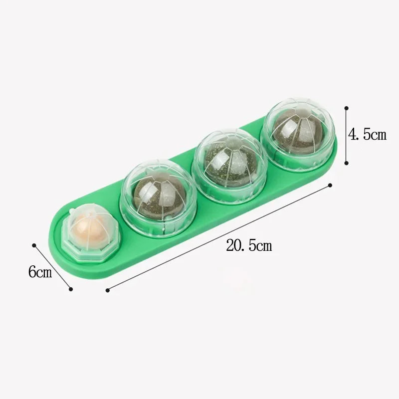 Rotating Catnip Silver Vine Toy for Dental Health Wall Mounted