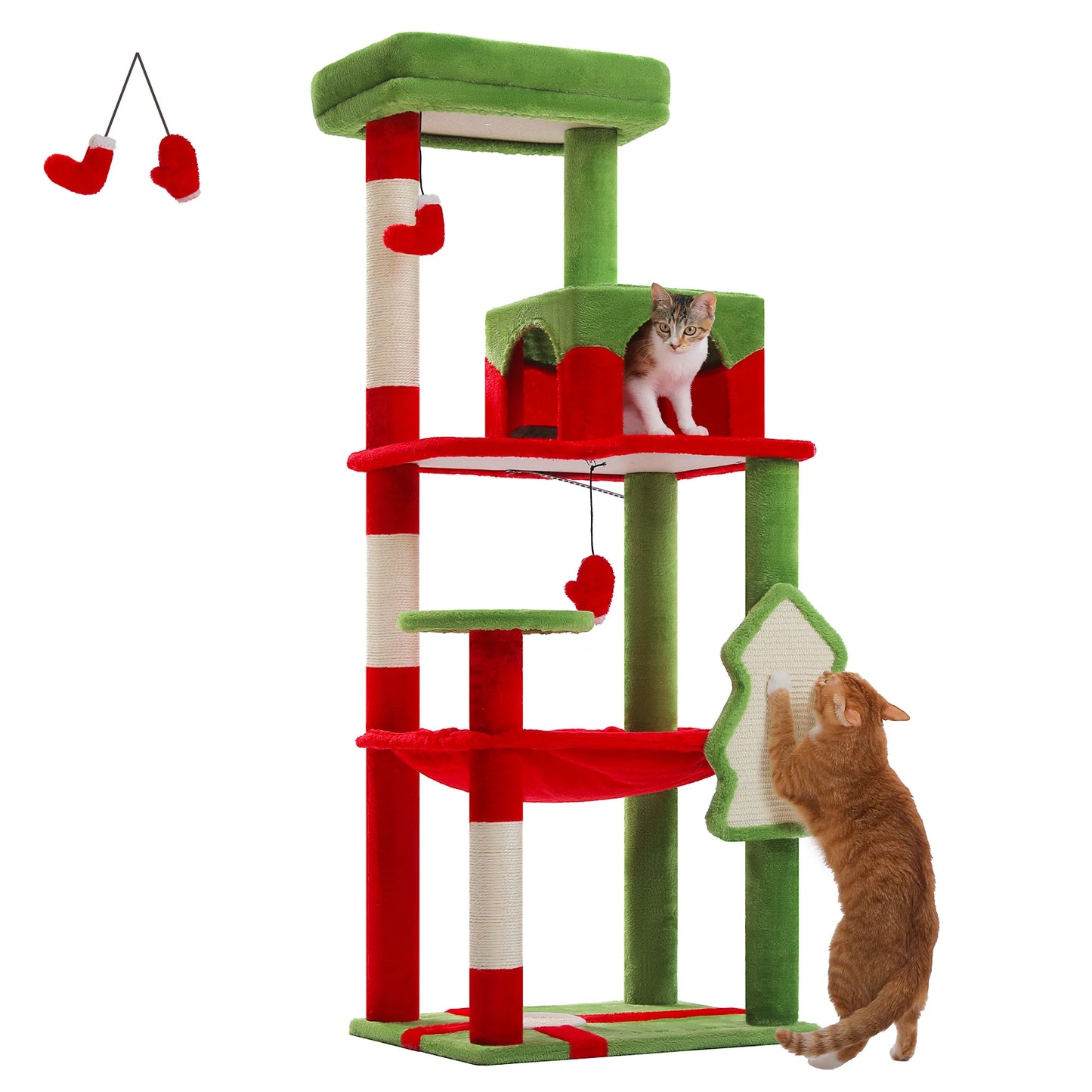 PAWZ Road Five Level Indoor Cat Tree Tower With Hammock