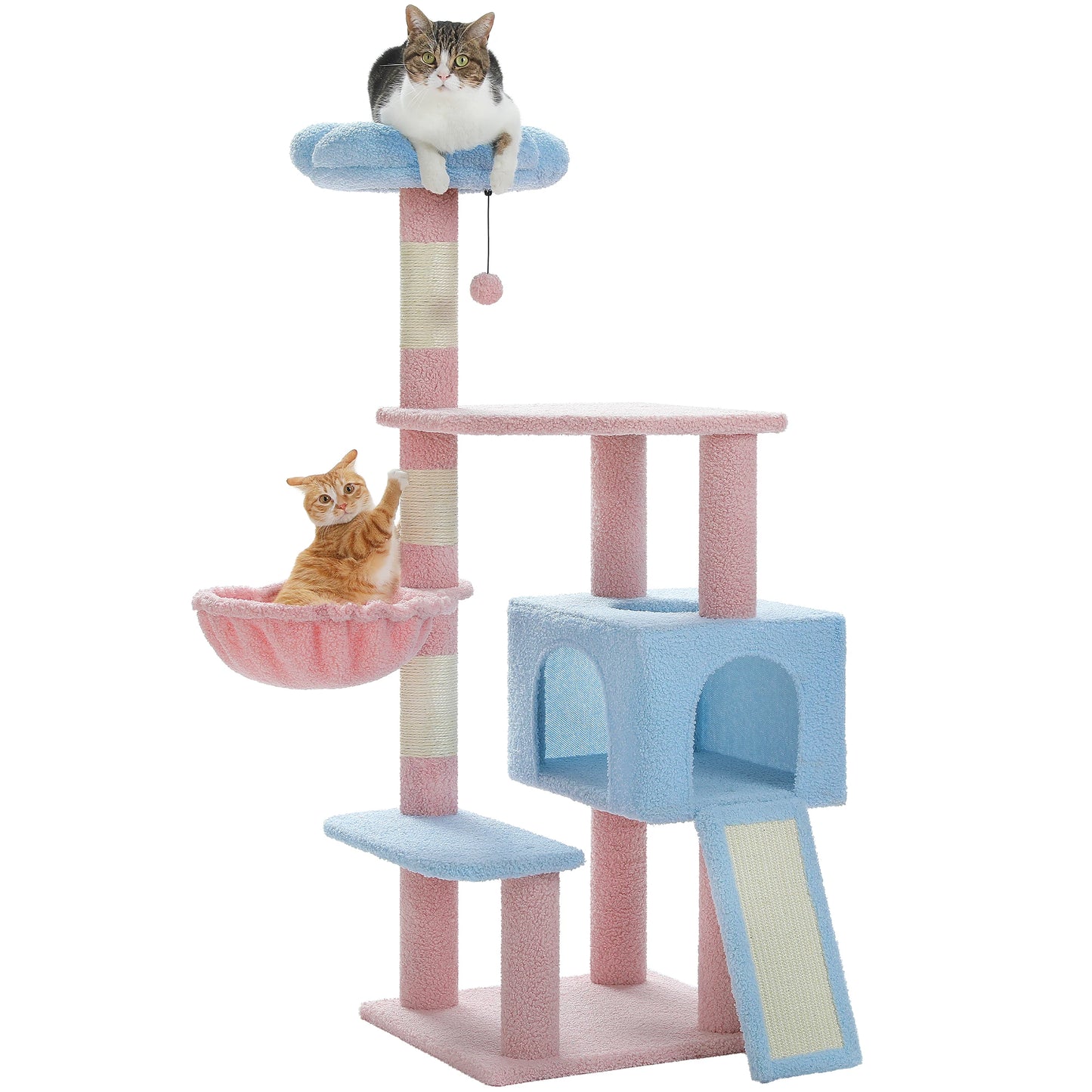 PAWZ Road Flower Cat Tree Multi Level Tower With Sisal Covered Scratching Posts