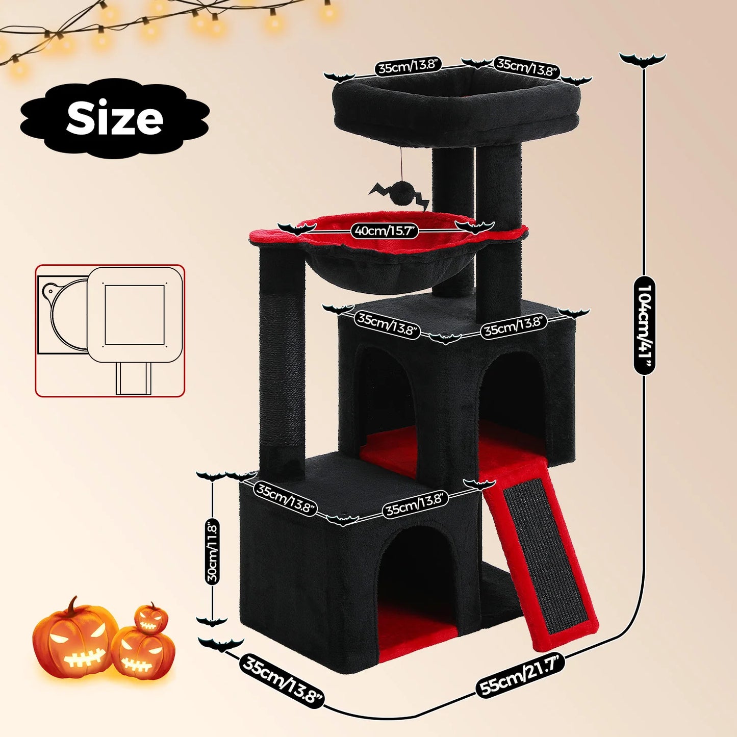 PAWZ Road Cat Tree With Condos And Sisal Scratching Pad