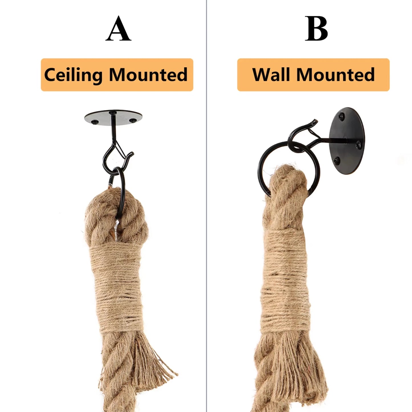 Indoor Cat Sisal Climbing Rope Wall Mounted Scratching Post