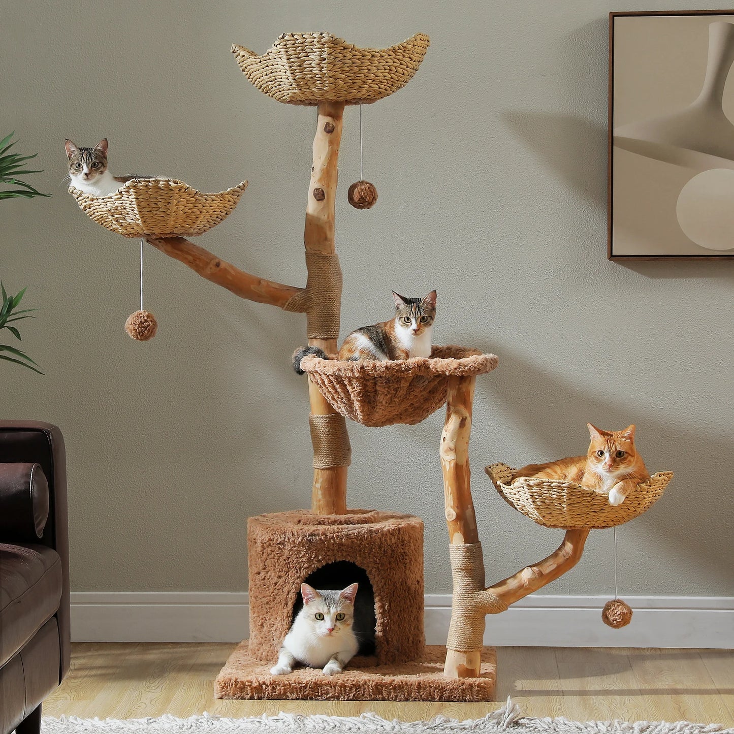 Pawz Road Indoor Cat Tree Tower With Sisal Scratching Post