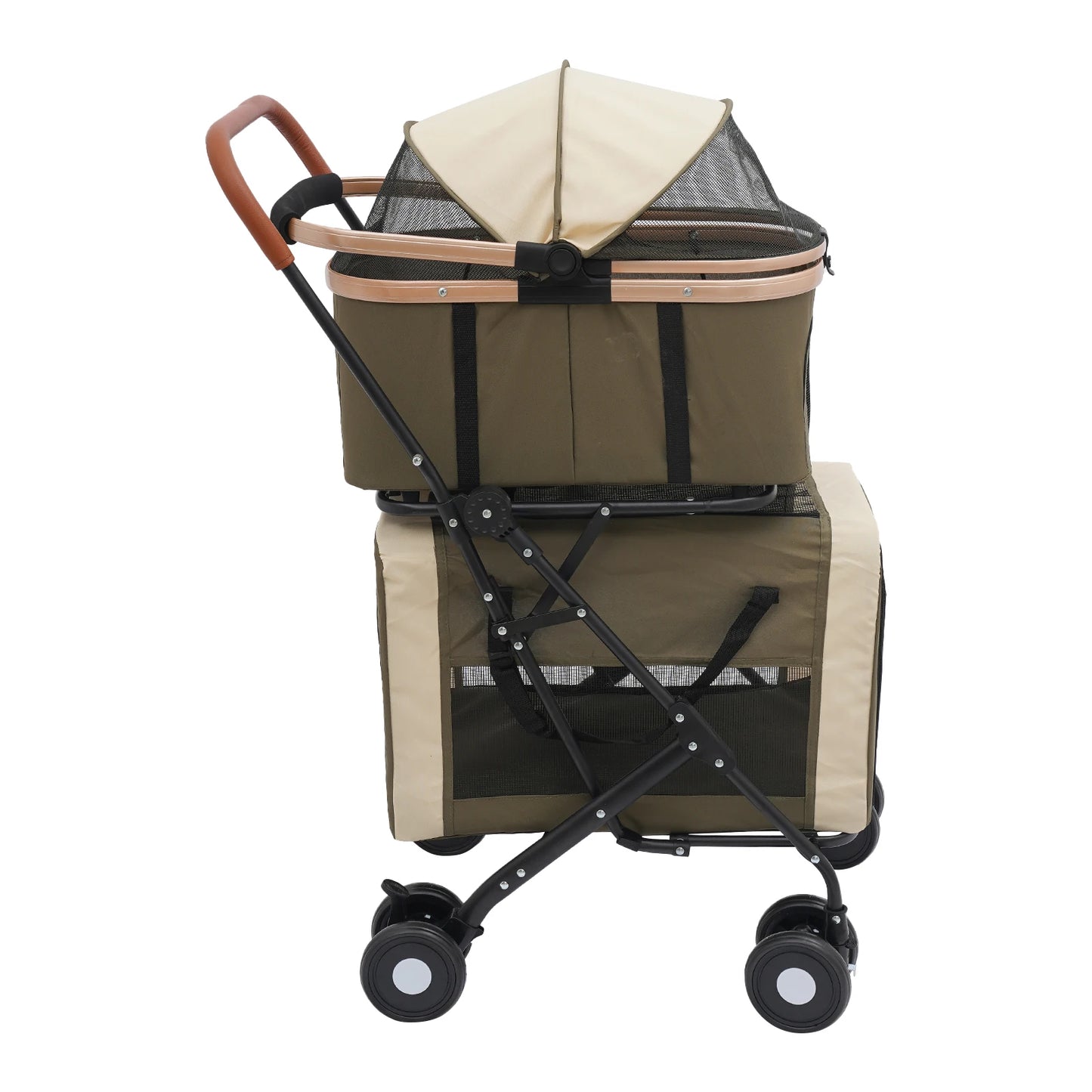 Bymaocar Foldable Pet Stroller For Small Medium Pets With Sunshade