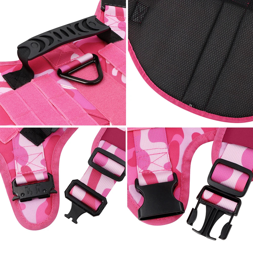 Military Camouflage Dog Harness For Large And Medium Dogs