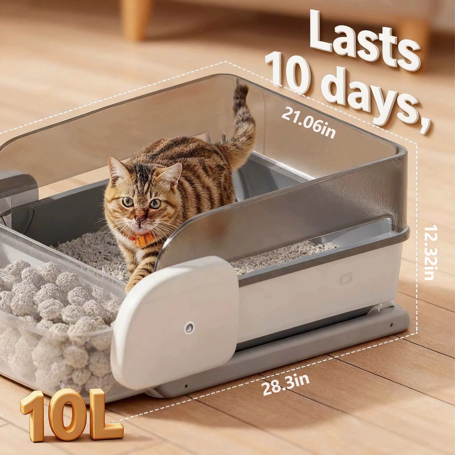 Automatic Self Cleaning Litter Box With Odor Control For Cats