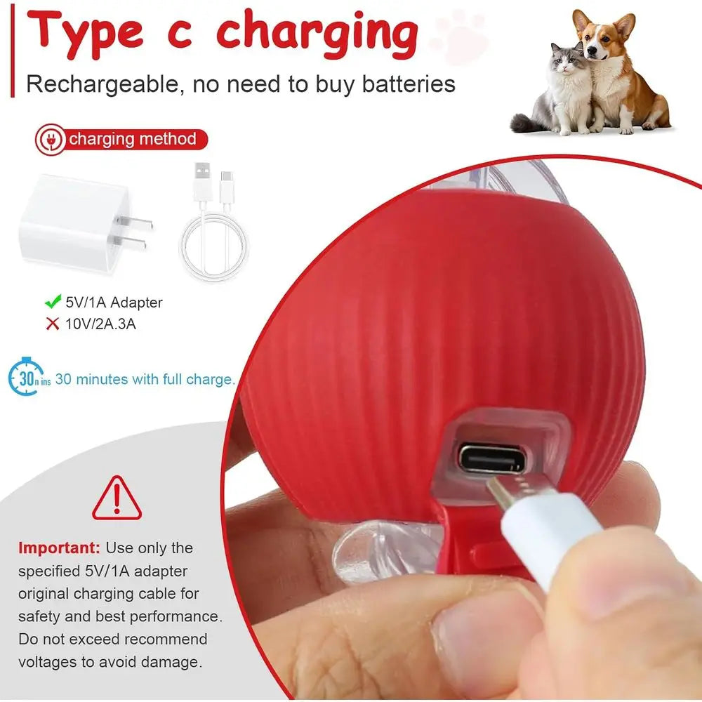 Interactive Cat Toys Smart Ball for Cats and Dogs 360 Degree Rolling Chase
