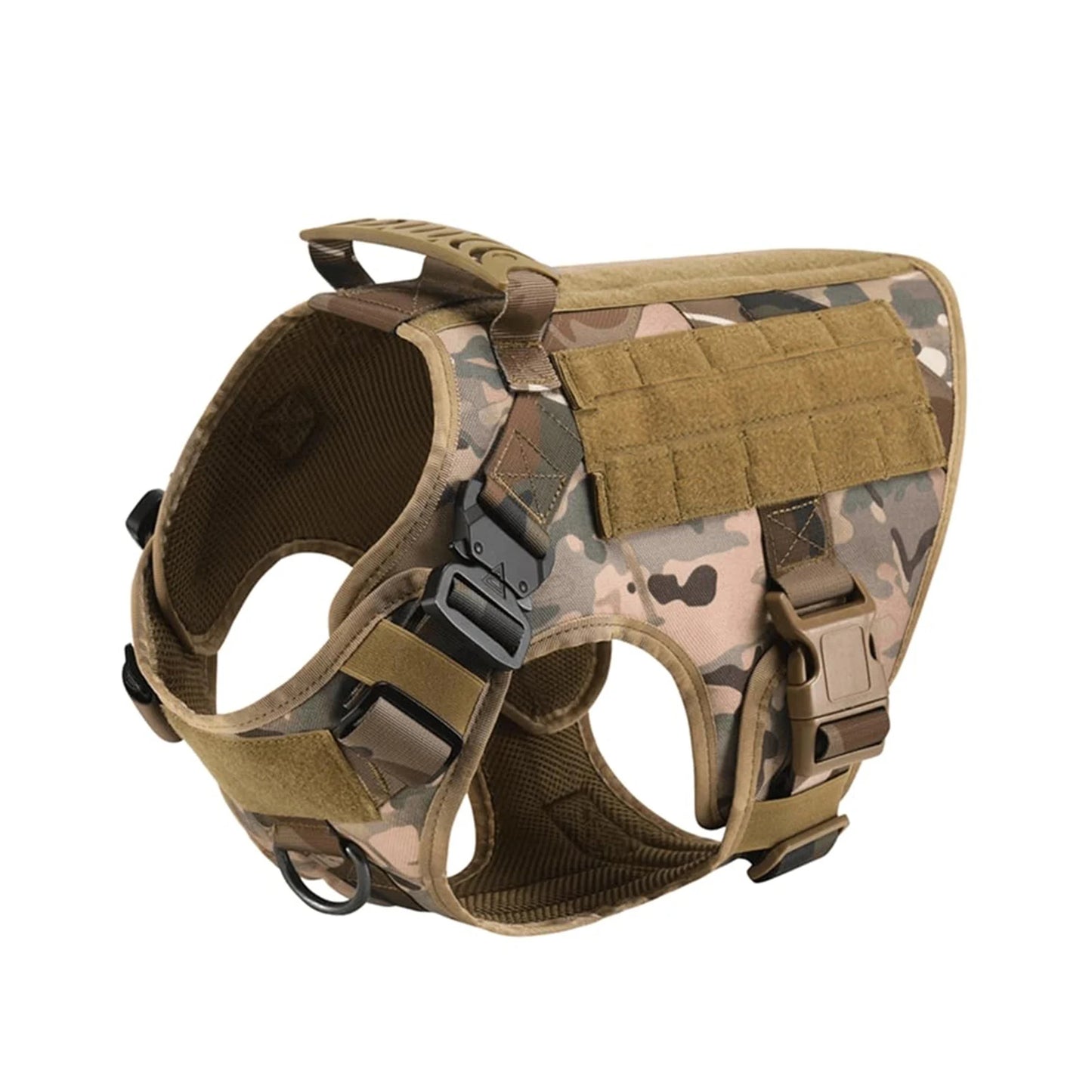Rugged Tactical Dog Harness Vest With Molle Pouches For Dogs