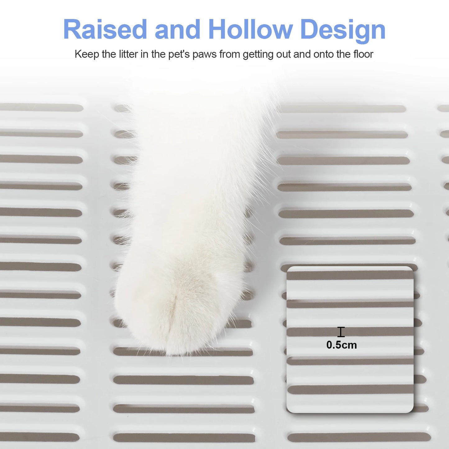Foldable Cat Litter Box With Front Entry Top Exit Tray