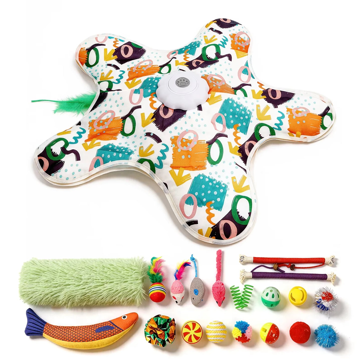 Automatic Interactive Cat Toy Hide And Seek Moving Feather Chirp