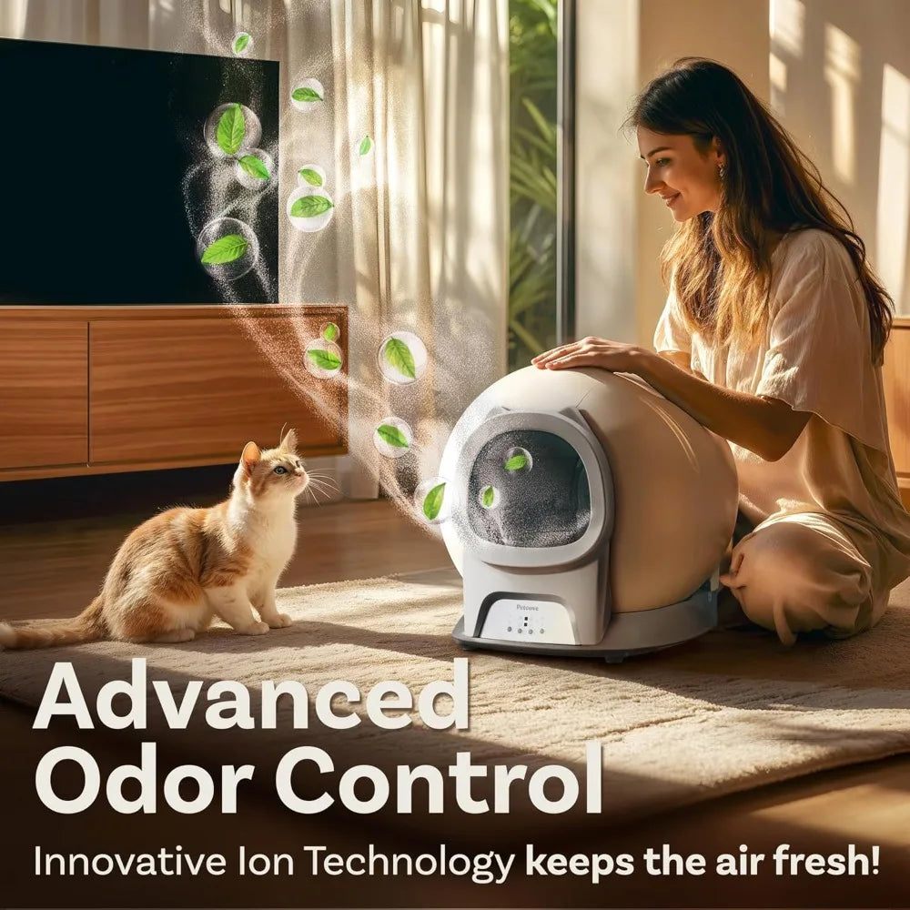 Self Cleaning Litter Box With Auto Safety Sensors For Cats