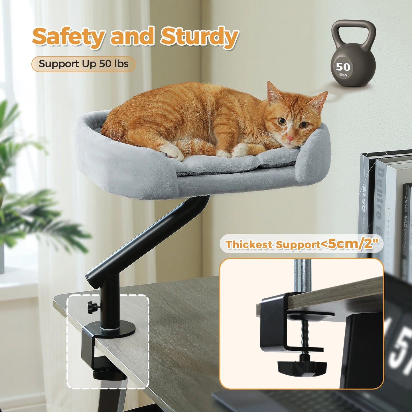 PAWZ Road Cat Desk Bed With Rotating Adjustable Stand