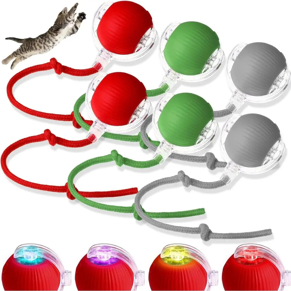 Six Pack Interactive Cat Ball Toy 360 Degree Rolling Ball