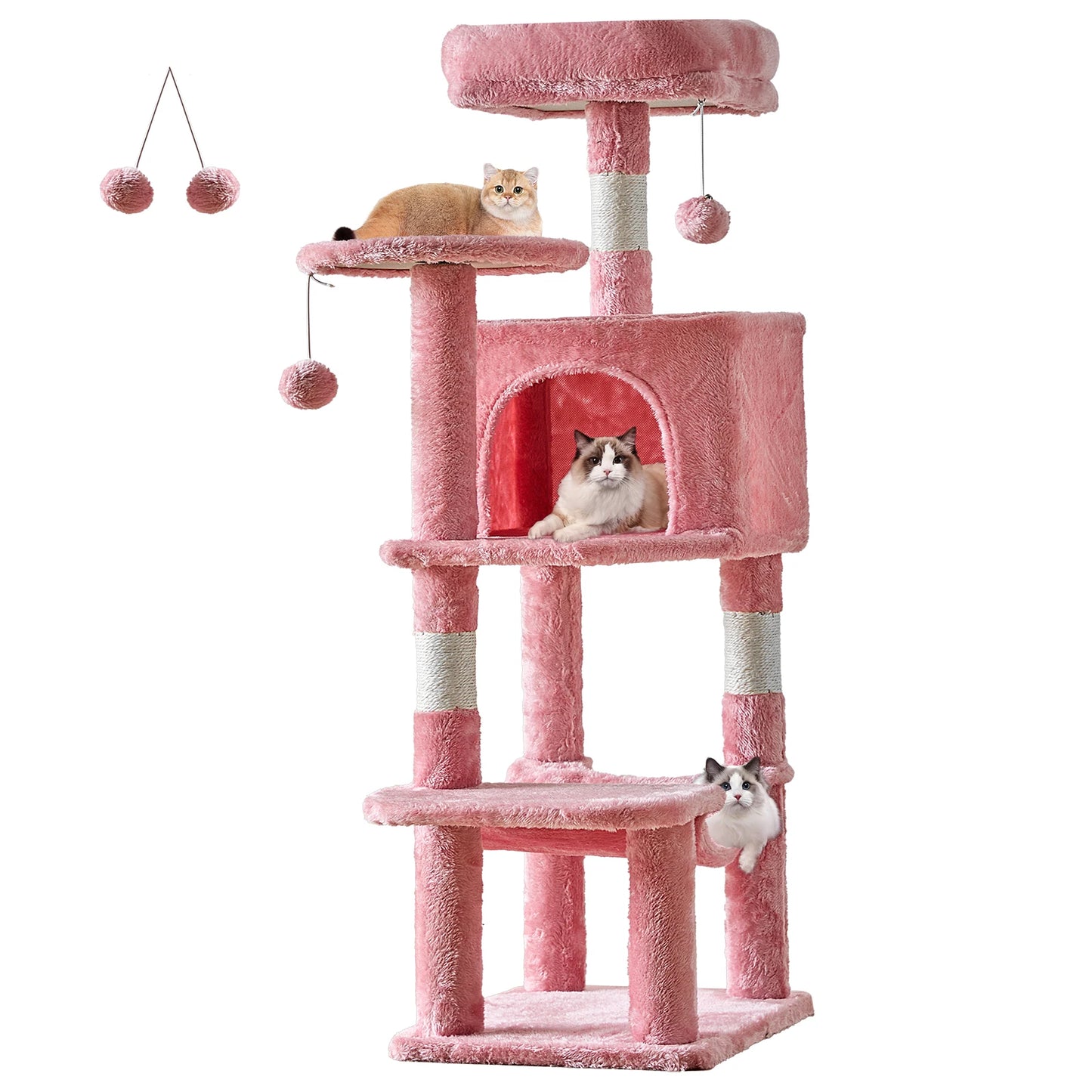 JHK Cat Tree Multi Level Tower With Sisal Scratching Posts