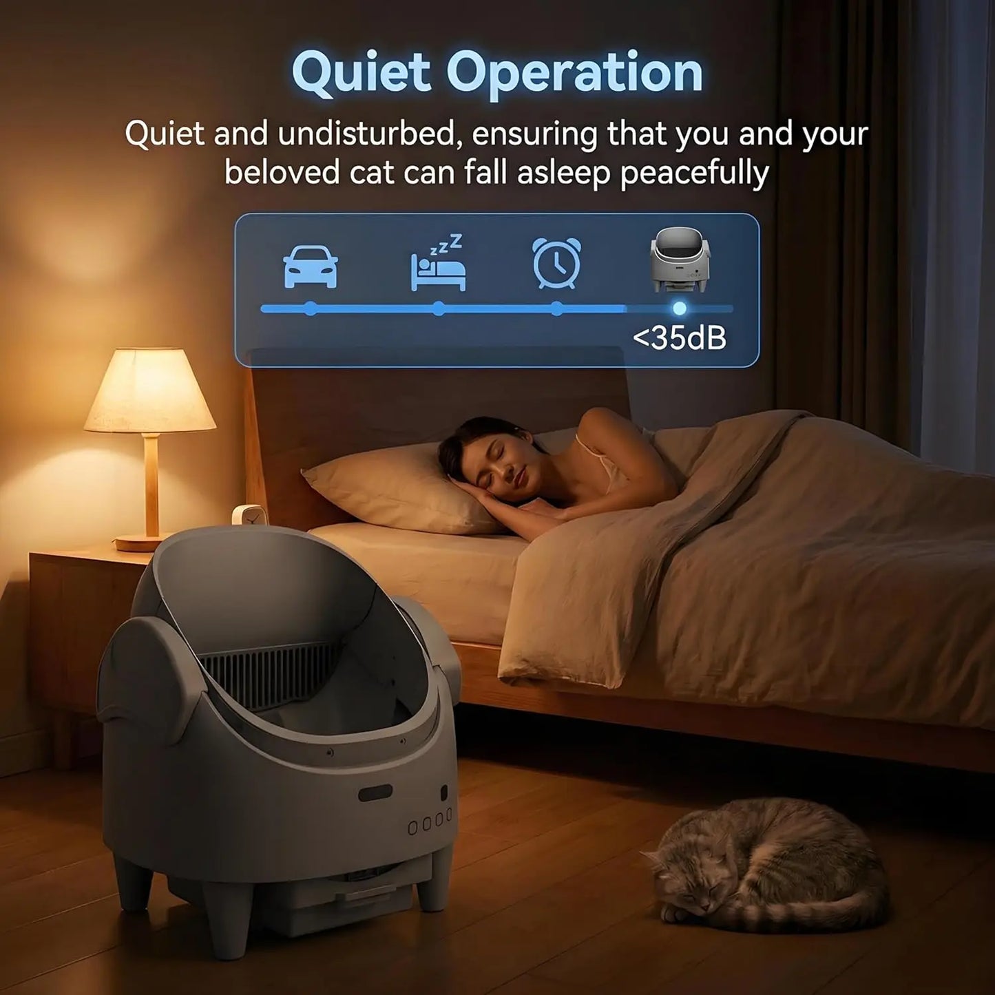 Hifiss Smart Automatic Cat Litter Box With WiFi App Control