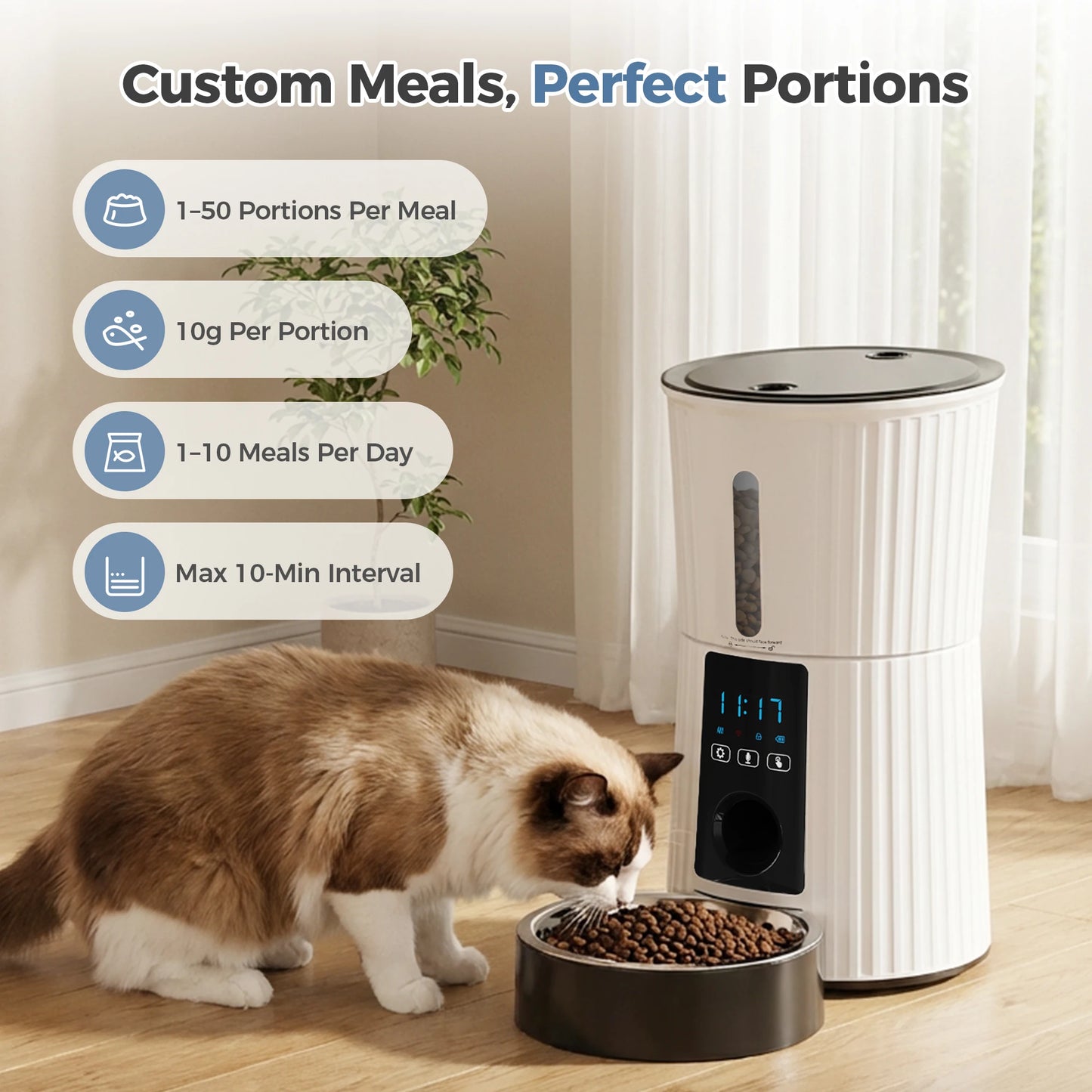 Automatic WiFi Cat Feeder With App Control And Timer