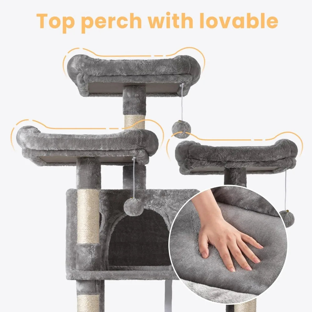 Large Cat Tree Condo And Scratching Posts For Big Cats