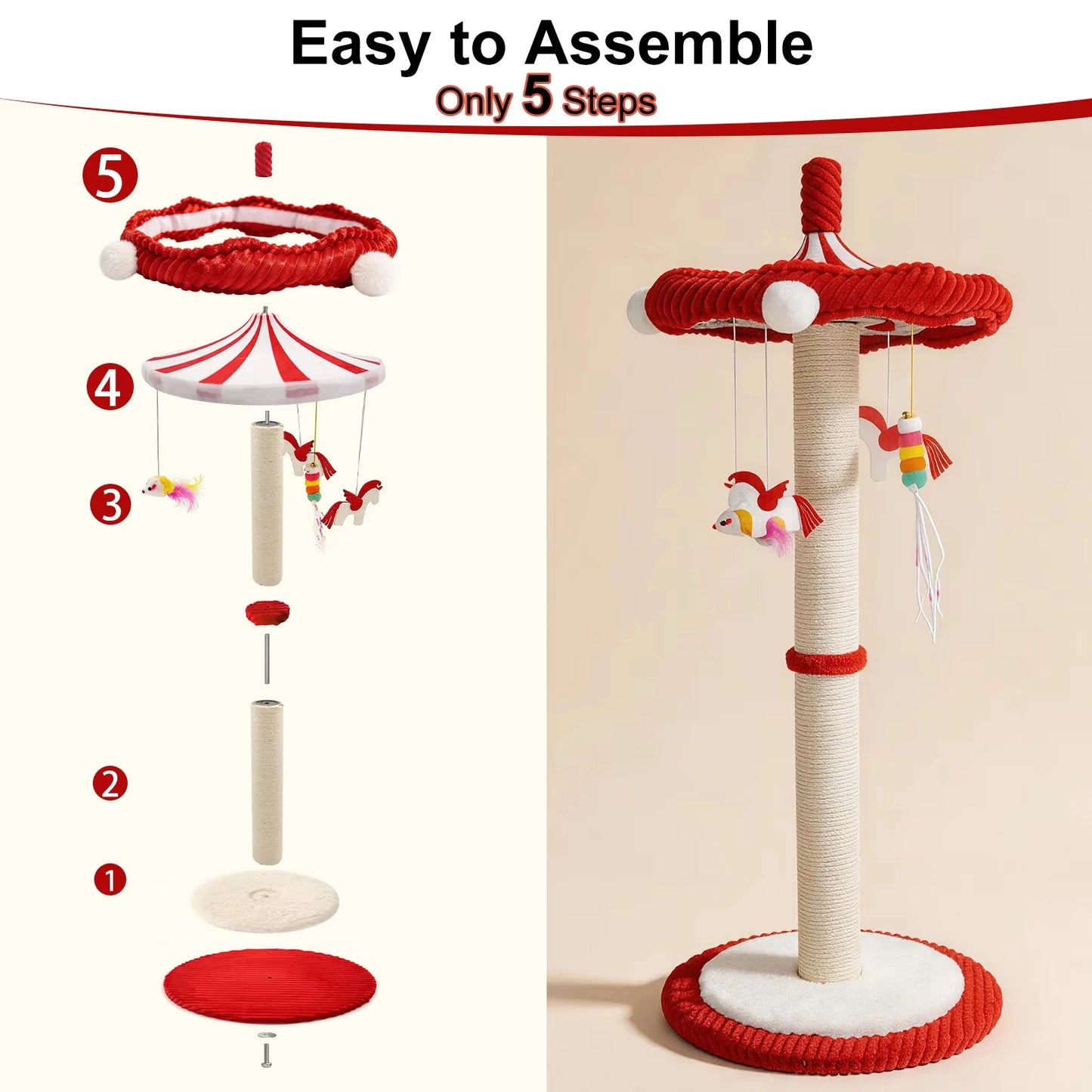 CWV Interactive Cat Tree With Rotating Feather Teaser Post