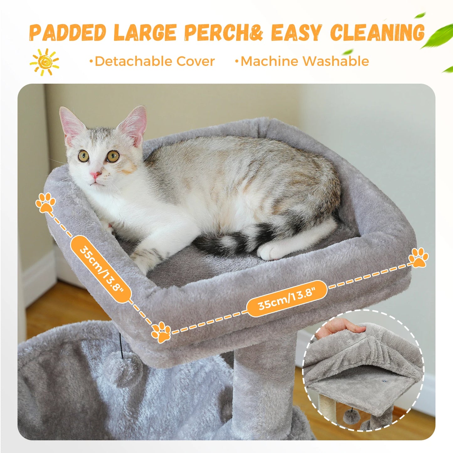 PAWZ Road Large Multi Level Cat Tree Tower With 2 Spacious Condos