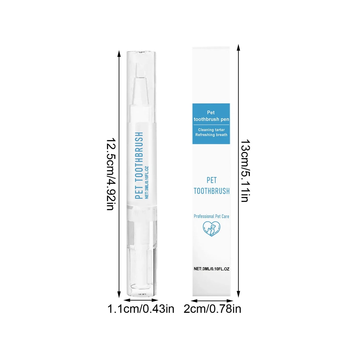 Pet Toothbrush Pen For Dogs And Cats Fresh Breath Cleaning