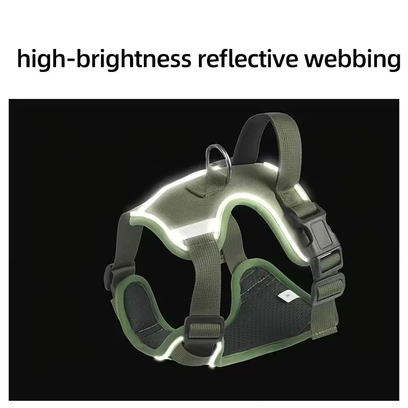 Heavy-Duty Dog Harness With Anti-Slip Padding Front Leash Connector