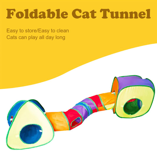 Cat Collapsible Tunnel and Donut Tunnel with Peek Hole