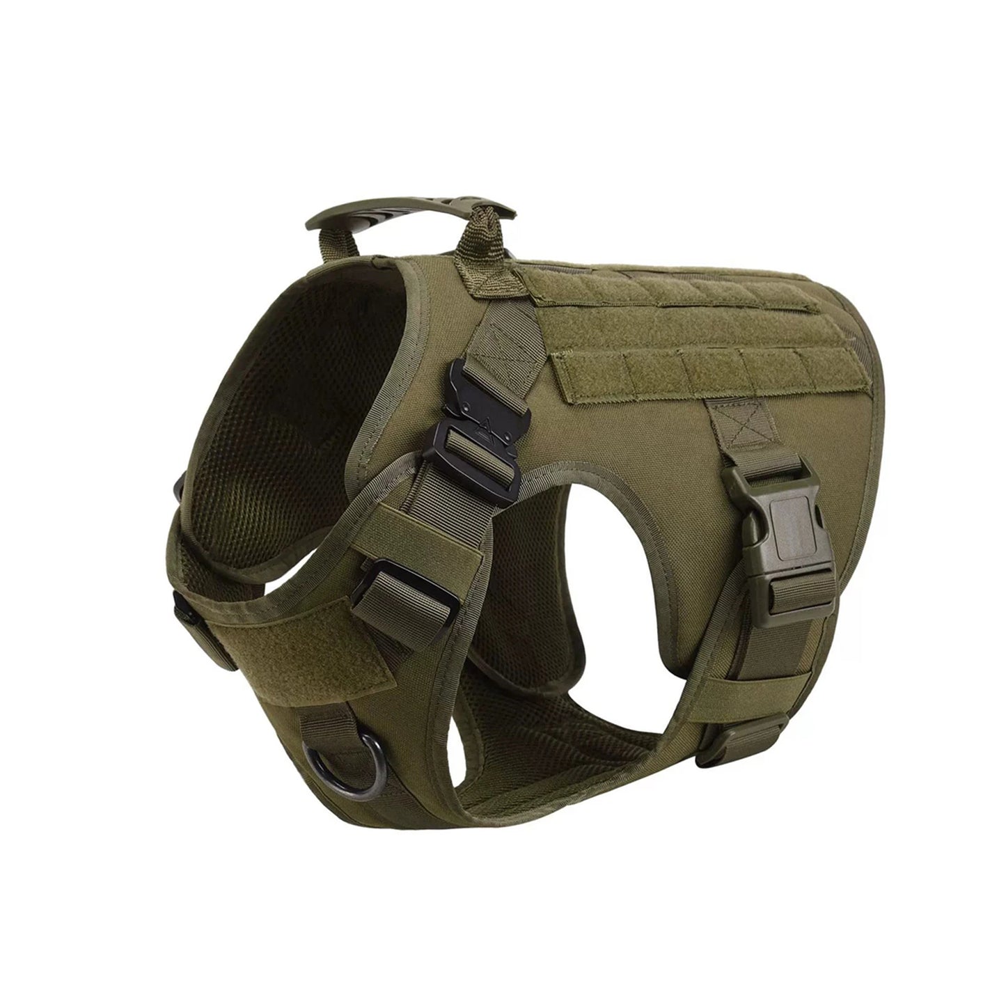 Rugged Tactical Dog Harness Vest With Molle Pouches For Dogs