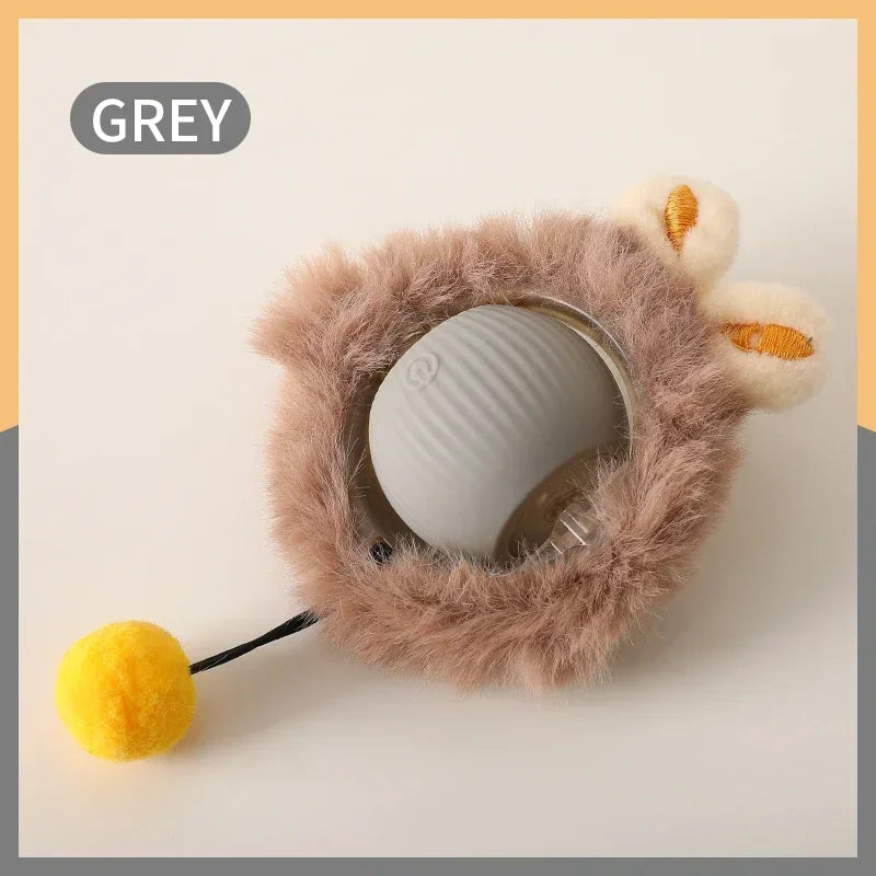Cat Interactive Ball Toy Automatic Rolling Faux Tail Rechargeable Smart Pet Toy