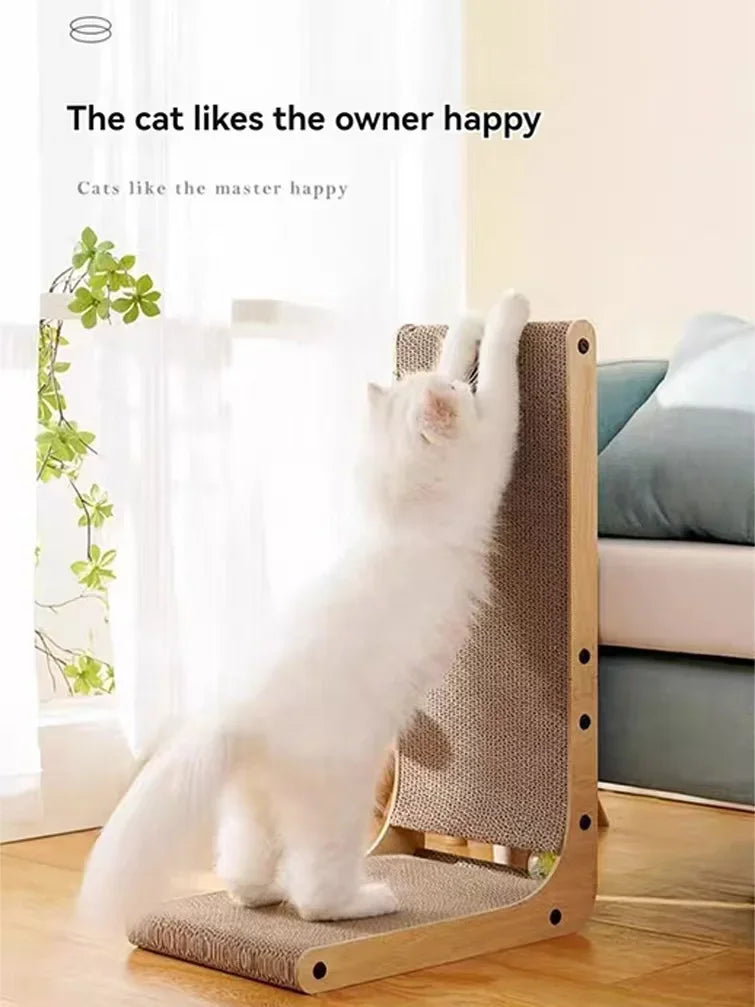 L Shape Cat Scratching Post Indoor Cardboard Furniture Protector