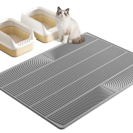 XMSJ Cat Litter Mat Silicone Waterproof Non Slip Trapping
