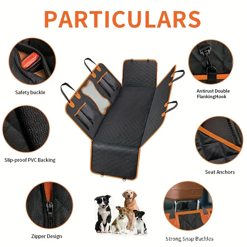 NONECN Waterproof Dog Car Seat Cover Hammock 600D Heavy Duty