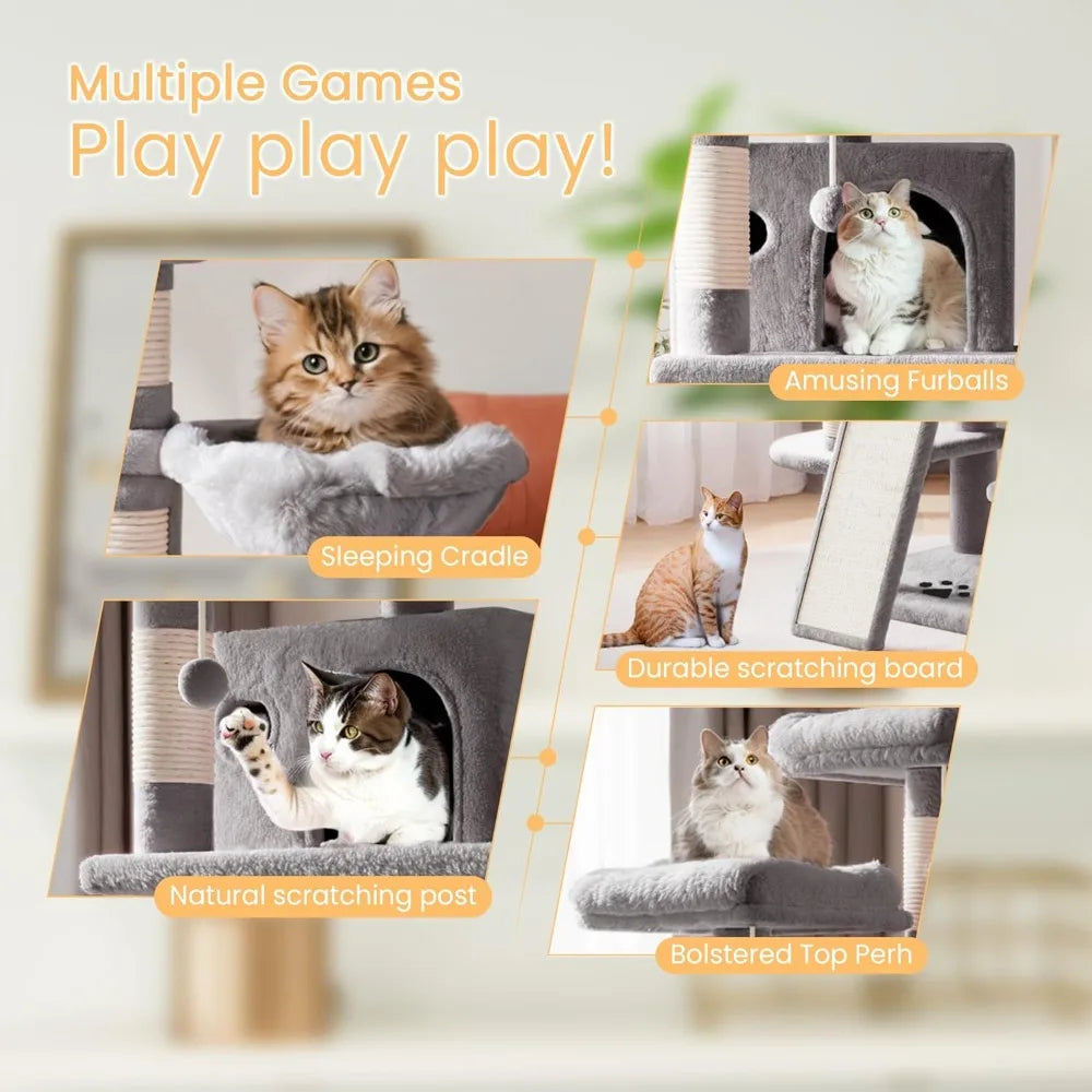 Large Cat Tree Condo And Scratching Posts For Big Cats