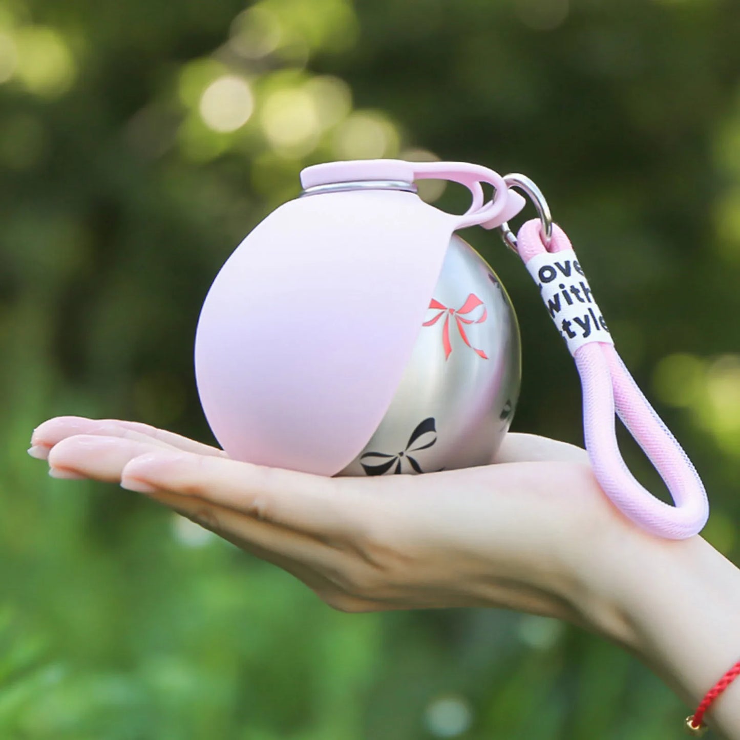 2-In-1 Dog Water Bottle With Silicone Bowl Stainless Steel Travel