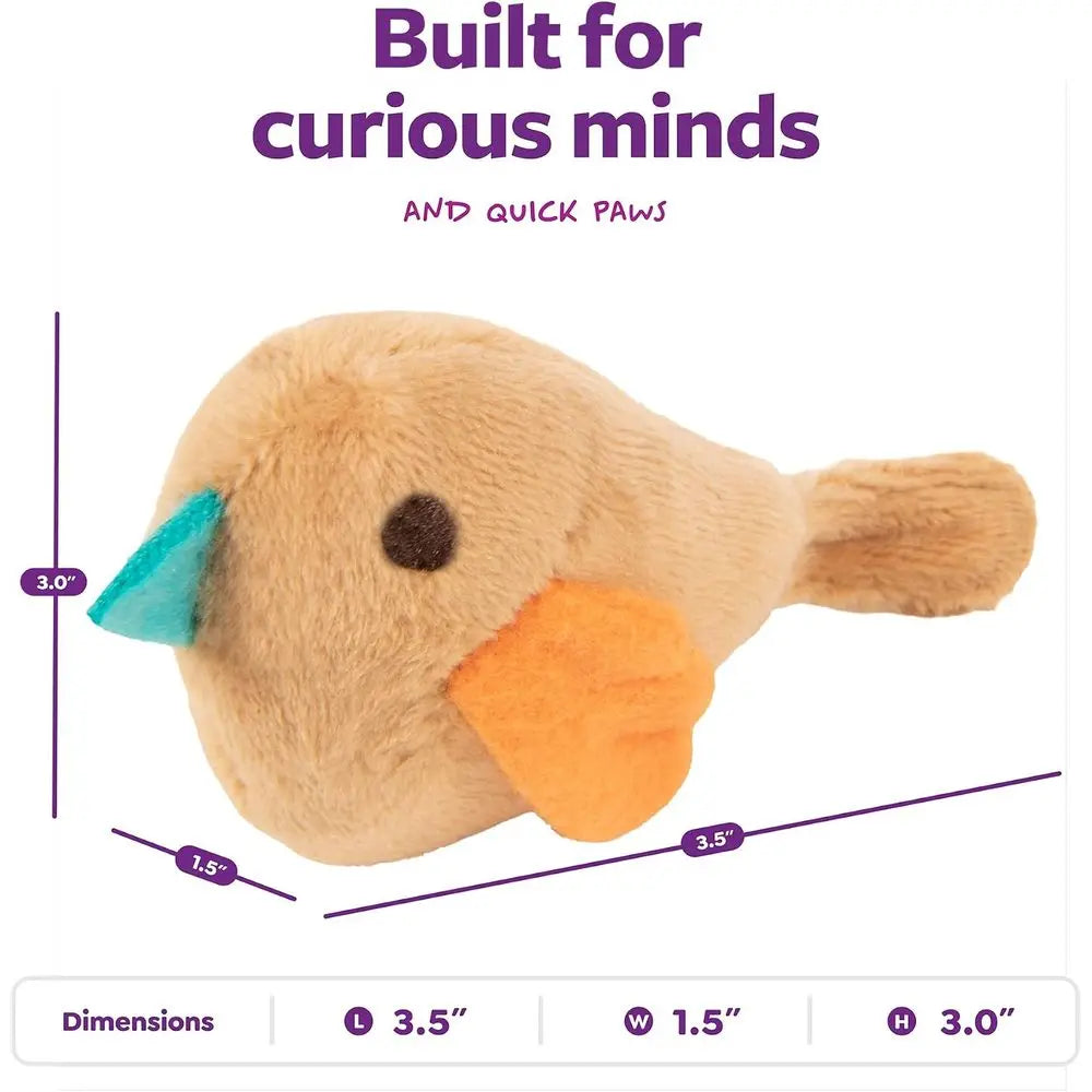 Chickadee Chirp Cat Toy With Catnip Realistic Bird Sound